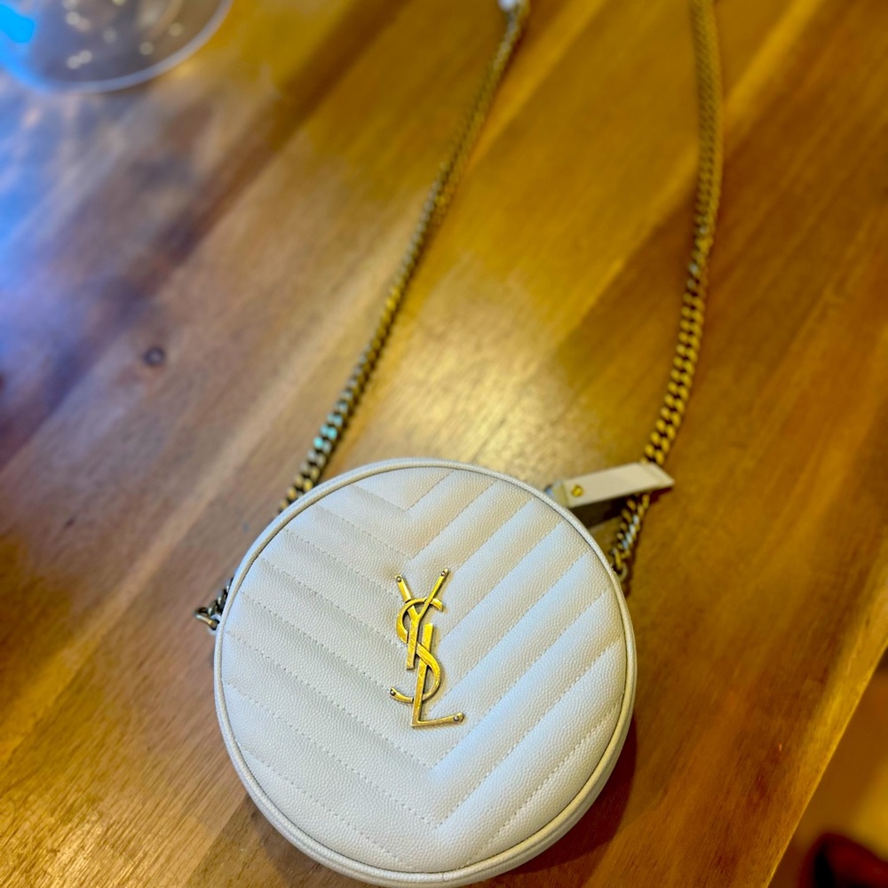 YSL round cross body - 2 years old. In great used condition.